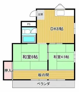 六甲リゾート【302号室】の間取り