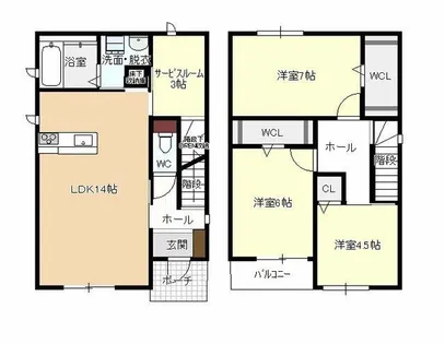 愛知県あま市坂牧日吉【一戸建】の間取り