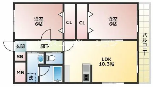 兵庫県尼崎市南塚口町7丁目【マンション】の間取り