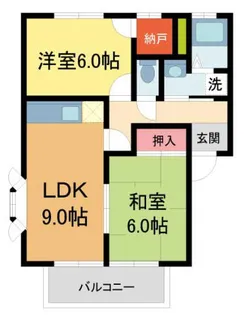 ボヌール95【201号室】の間取り