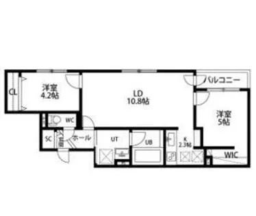 北海道札幌市中央区南二十一条西12丁目【マンション】の間取り