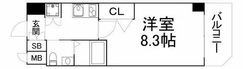 ディナスティ玉造【5階】の間取り