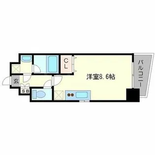 S-RESIDENCE福島Luxe【2階】の間取り