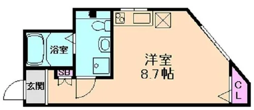 大阪府大阪市港区弁天5丁目【マンション】の間取り