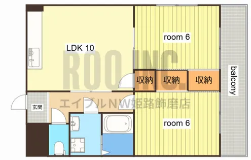 ピュア東姫路【2階】の間取り