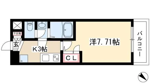 アルフィーレ新栄【0508号室】の間取り