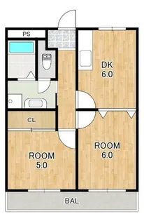 第5サンライフ瀬田【3階】の間取り