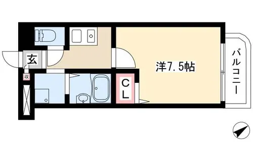 プレズ名古屋田代Ⅱ【102号室】の間取り