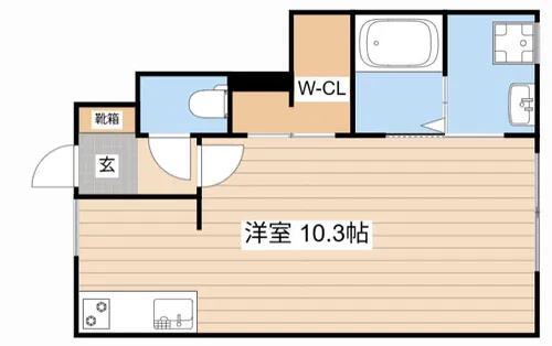REVE NAKAYABU【102号室】の間取り