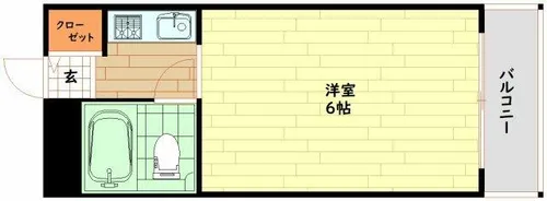 大阪府大阪市西区北堀江3丁目【マンション】の間取り