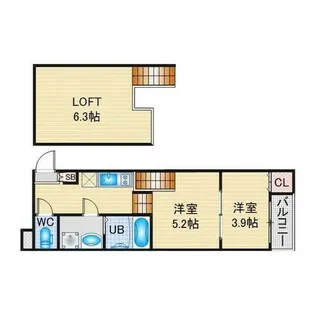 Legato【105号室】の間取り