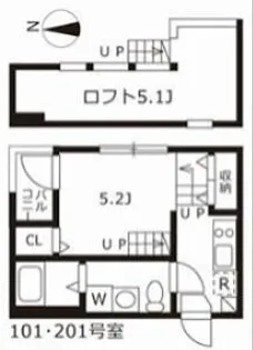 サダルスウド【1階】の間取り
