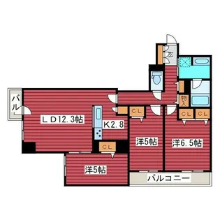 プランドール福住【8階】の間取り