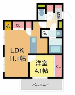 Mica Eleno Kurakuen【2階】の間取り