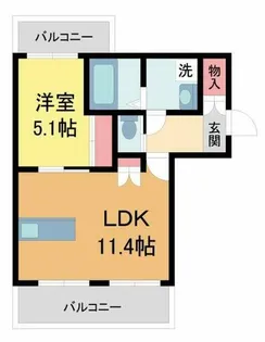 Mica Eleno Kurakuen【2階】の間取り