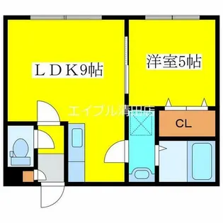 ヴィラ幸町【201号室】の間取り