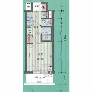 プレサンスSAKAE白川公園Ⅱ【702号室】の間取り