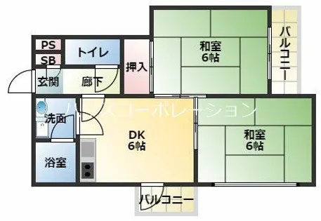ルミエール塚口(富松)【2階】の間取り