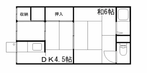 あすかハイム【1-2号室】の間取り