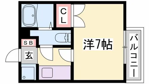 ジュネス白国【210号室】の間取り