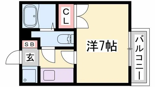 ジュネス白国【210号室】の間取り