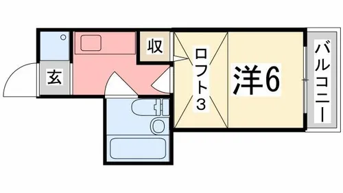 ハイム北八代【207号室】の間取り