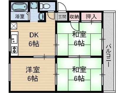 大阪府茨木市小柳町【アパート】の間取り