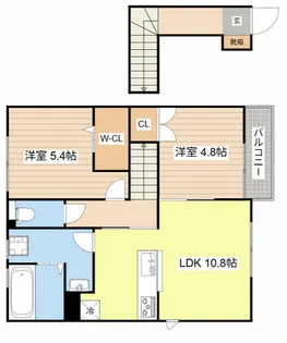 ラーゴヴィレッタ C棟【2階】の間取り