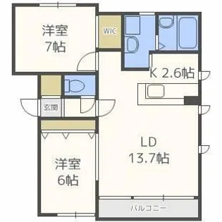 サージュブリエⅡ【105号室】の間取り