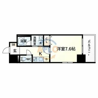 セレッソコート新大阪【3階】の間取り