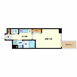 Grand-K靭公園【3階】の間取り