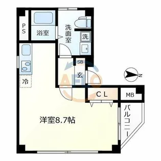 シャトーレ立葉【4階】の間取り