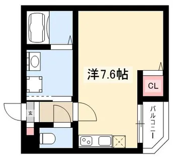 ハーモニーテラス川名本町【101号室】の間取り
