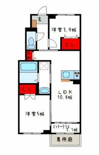 リヴォラルコート若江【102号室】の間取り