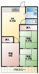 コーポウェル館【3階】の間取り