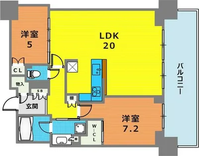 ベイシティタワーズ神戸EAST【2109号室】の間取り