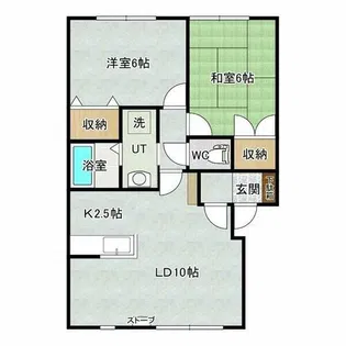 コスモタウンⅡ【103号室】の間取り