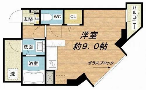OM玉造Ⅱ【2階】の間取り