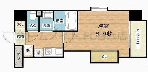 Luxe難波西Ⅱ【10階】の間取り