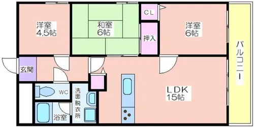 フローラーなかじま【801号室】の間取り