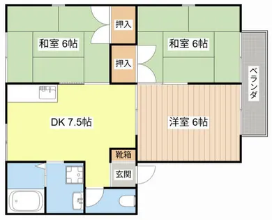 セジュールHARA【202号室】の間取り