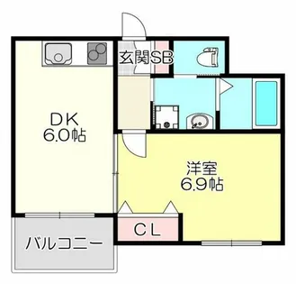 ラフィネ今里【3階】の間取り