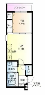 フジパレス俊徳道【3階】の間取り
