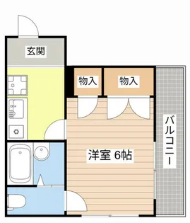 ティーエムコート【1D号室】の間取り