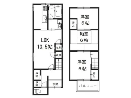 京都府京都市西京区樫原前田町【一戸建】の間取り