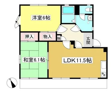 クレストアベニューC【102号室】の間取り