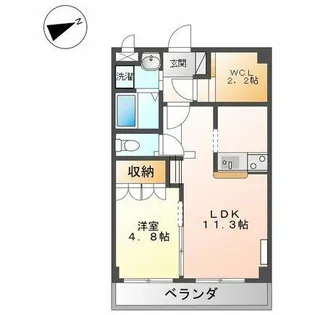 大阪府堺市北区金岡町【マンション】の間取り