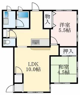 大阪府堺市美原区大饗【アパート】の間取り