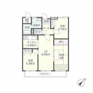 シティライフ高島【2階】の間取り