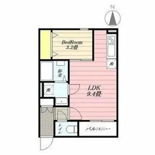 愛知県岩倉市八剱町石橋【アパート】の間取り